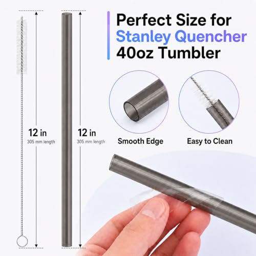 Image of Joshey Replacement Straws for Stanley Quencher 40oz Tumbler, 6 Pack