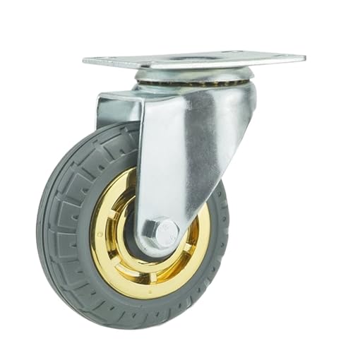 Roulettes pivotantes en caoutchouc 5 pouces pour chariot