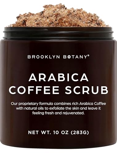 Brooklyn Botany Arabica Coffee Body Scrub - Moisturizing and Exfoliating for Body, Face, Hand, Foot...