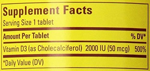 Nature Made D3 2000 IU Tablets 220 ea (Pack of 4)