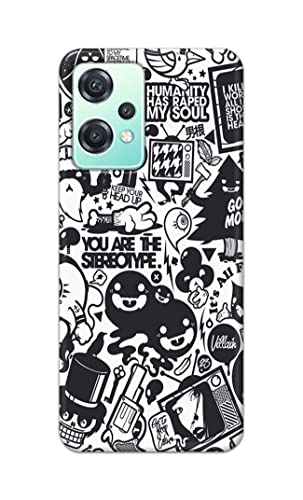 Image of Printed Hard Back Cover Case for OnePlus Nord CE 2 Lite 5G Back Cover (Mixed Cartoon) -702