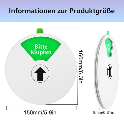 FREI - BESETZT Schild, 15cm Rundes Türschild, Office Door Sign mit Nicht im Büro-In einem Meeting-Bitte Nicht Stören/Klopfen/Warten-Bin gleich zurück, Sichtschutzschild Datenschutzschild für Büros