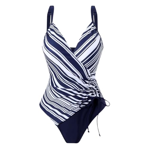 JokeLomple Bañador Reductor Mujer Bañadores Brasileño Color Sólido Casual Traje Vientre Plano Delgado Tallas Grande para sesiones natación intensiva