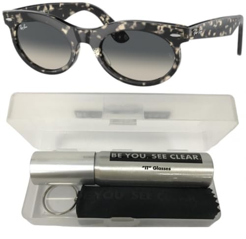 Ray-Ban RB2242 Sunglasses Bundle: RB 2242 WAYFARER OVAL 133371 Grey Havana/Grey Gradient Crystal Standard and Eyewear Cleaning Kit2