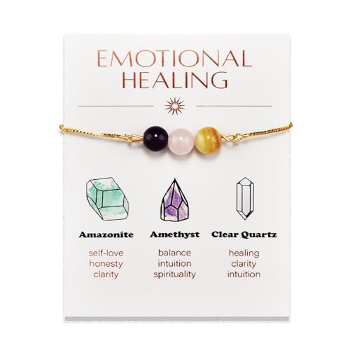 Healing Stone Crystal Bracelets Stress Depression Relief Stuff Inspirational Gifts