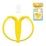 EDISONmama(エジソンママ) はじめて使う歯ブラシ 6カ月~ バナナ スキンケア＆バス用品 ヘアケア用品 歯ブラシに慣れる練習 裏表ともブラシ状 両面ブラシ シリコン製 喉突き防止