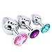 Eastern Delights Steel Jeweled Butt Anal Plug Large Medium Small Training Sets
