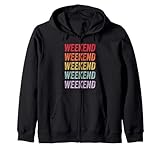 Les motifs répètent le mot Weekend, l'affichant audacieusement pour que tout le monde puisse le voir et proclamer votre intérêt pour le week-end, ce qui en fait le cadeau parfait pour le week-end.
