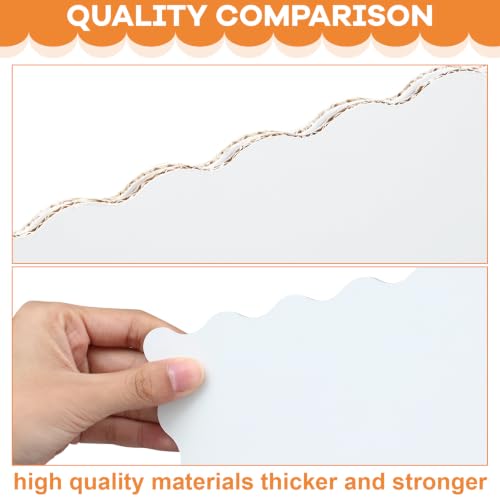 Image of Henoyso 8 Pcs 22 x 38 Inch White Tri Fold Poster Board Bulk for Display | Science Fair Project, Classroom Display Paperboard, Single Wall Build, Lightweight Presentation Board, 3 Panels