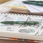 Sharpie S-Gel, Gel Pens, Medium Point (0.7mm), Forest Green Barrel, Black Ink, 12 Count
