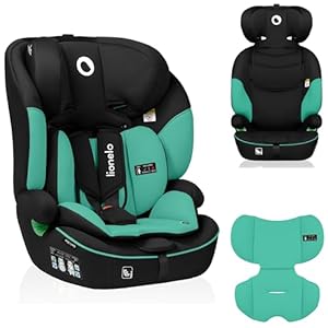 LIONELO Levi i-Size Kindersitz 76–150 cm R129 geprüft, Gruppe 1/2/3, vorwärtsgerichtet, Gurtmontage, 10-fach höhenverstellbare Kopfstütze, Memory Foam, Dri‑Seat Einlage, Seitenschutz, ab 15 Monaten