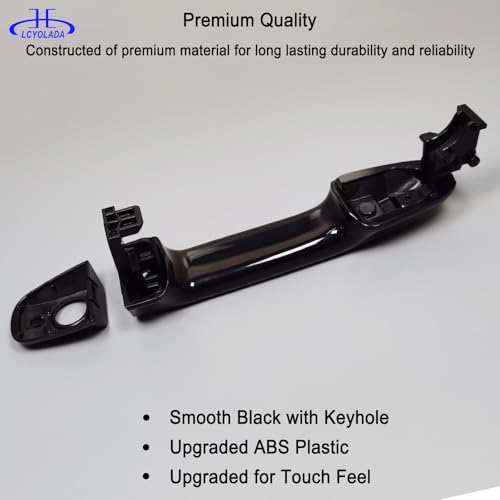 Image of Exterior Door Handle Front Left Driver Side Compatible with Toyota Camry 2012-2017, Black