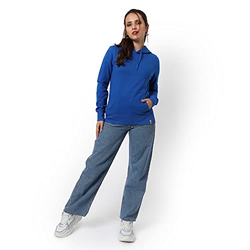 Image of Campus Sutra Women cotton Premium Zipper Hoodie-Grey