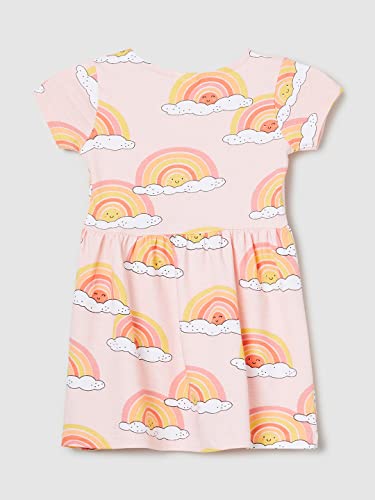 Image of Max Girl's Printed Round Neck A-Line Knee-Length Dress