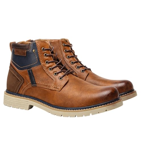 Bottes de combat homme isolantes et chaudes, bottines de moto à lacets KM317EU