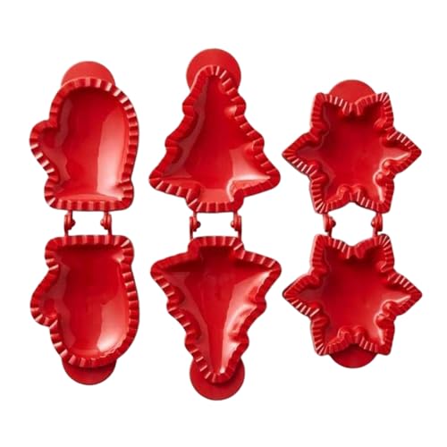 Christmas Tree Snowflake Mittens Hand Pie Molds Autumn Pocket Pie Press Mold Fall Pie Maker Dough Press Mold For Baking