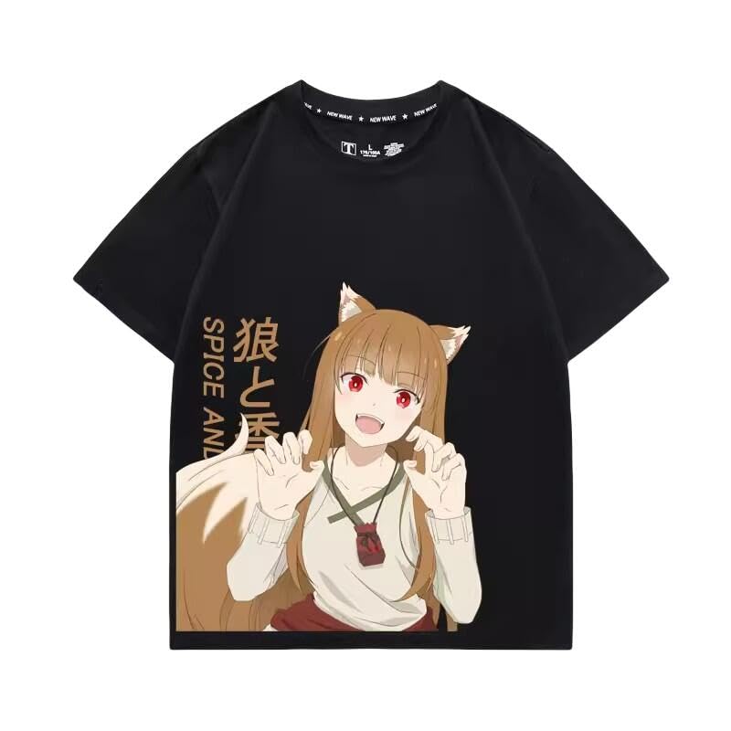 Amazon.co.jp: Moanimo 狼と香辛料 Tシャツ 半袖 メンズ クラフト