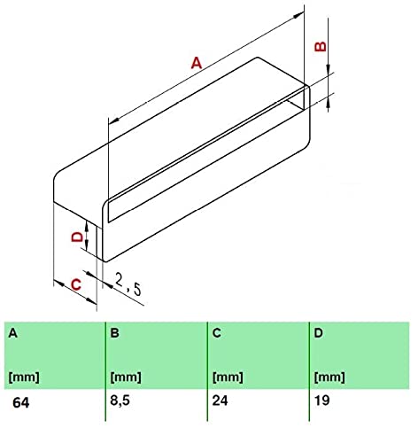 10er Set Kappen zur Befestigung von Leisten im Lattenrost (139_64x24x8,5 mm) – Bild 3
