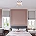 LaLuLa White Chandelier Mini Flush Mount Chandeliers Small Drum Lighting Crystal 3 Light Flush Mount Light Fixtures for Bedroom Chandelier