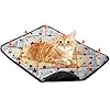 Self Warming Cat Bed Self Heating Dog Mat Star Pattern Warm Thermal Pet Pad Reflects Body Heat Washable Soft Puppy Crate Pad Anti Slip Kennel Mat for Pets(Grey,18'' L X 24'' W X 0.4'' Th)