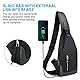 Aucuu Brusttasche Herren, Umhängetasche Sling Bag, Oxford-Tuch Crossbody Bag mit USB-Ladenanschluss, Schultertasche Wasserdichte Umhängetaschen Handtasche Herren für Sport Radfahren Arbeit Reisen