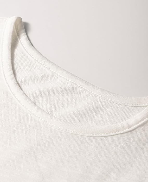 Ruffle Sleeve Tops for Women Bohemian Floral Trim Crewneck Tshirts Casual Loose Patchwork Cap Sleeve Peasant Tops - Image 5