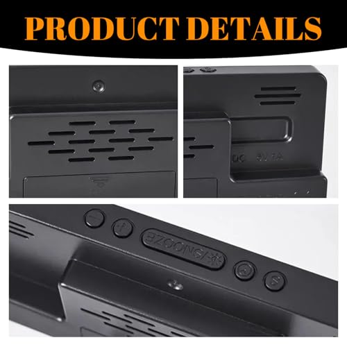 Reloj digital dormitorio con volumen ajustable y puerto USB para mesa oficina 5