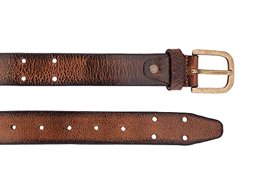 Image of Genuine Leather Belt for Kids, Black /Brown Colour Adjustable Belt with Metal Buckle, Belt for Formal, Casual & Jeans Wear, Waist 20-24-28-30 Inch 3|5|7|9|11 Yrs