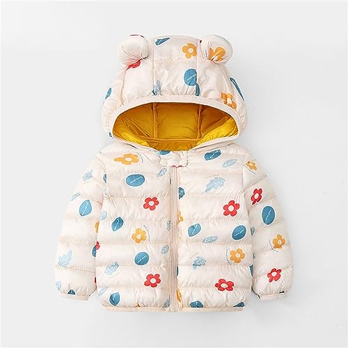 Winter Down Coats for Kids Baby Boys Girls Quilted Puffer Padded Jacket Cute Bear Ear Hoods Infant Warm Windproof Outerwear3