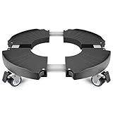 Linkax Plataforma con Ruedas, Capacidad de Carga 150 kg Soporte para Macetas con Ruedas para Muebles para Jardineras Exterior Grandes Bombona Butano Base Sombrilla