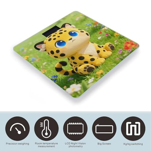 Báscula Digital de Baño Flower Field Leopard con Cinta Métrica miniatura 3