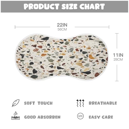 Kigai Terrazzo Baby Burp Cloths Extra Soft and Absorbent Burping Rags Cotton Burping Clothes Baby Washcloths for Newborn Boys Girls - 1 Pack4