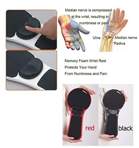 Tappetino per mouse ergonomico con poggiapolsi – Supporto per braccio resistente per casa e ufficio, comodo sollievo per mani e spalle, perfetto per estendere la sedia da scrivania