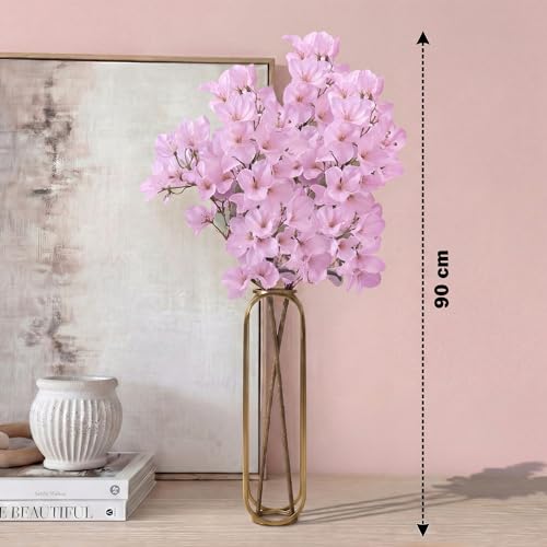 Image of Decor & More 2 PCS Artificial Flowers Bunch - Realistic Silk Bougainvillea Long Stem Artificial Flower Bunch Without Pot | Artificial Flower for Decoration | (Without Pot)