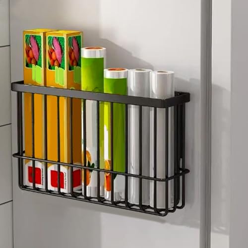Support aimanté pour frigo avec panier de rangement à aimant puissant