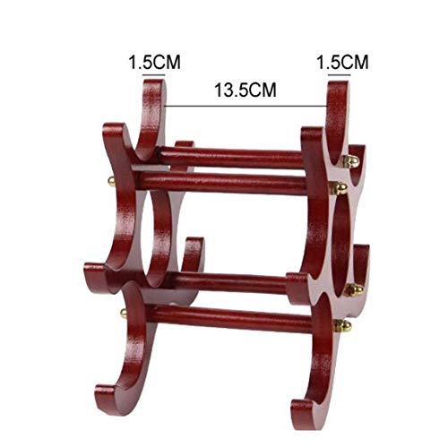 Soporte para botellas de vino 6 botellas madera miniatura 5