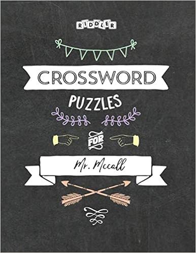 Crosswords for Mr. Mccall: Books, Riddler: 9781002439463 ...