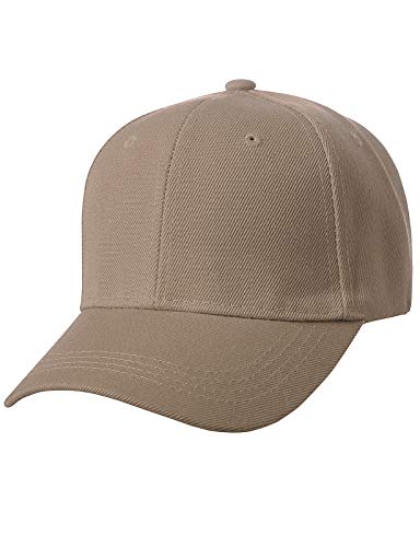 GIVON Mens Classic Polo Style Baseball Cap All Cotton Made Adjustable Fits Men Women Low Profile Black Hat/DCH005-BROWN-F