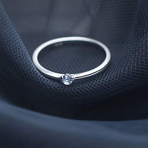 CANDYFANCY Promise Rings Cubic Zirconia 925 Sterling Silver Midi Knuckle Stackable Engagement Wedding Band Size 2.5-84