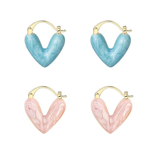 WCRAZYE Gender Reveal Earrings for Women Dainty Pink...