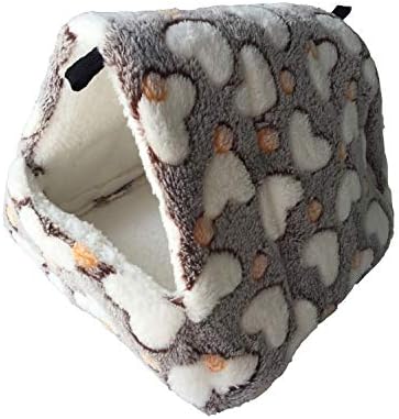 WowowMeow Small Animals Warm Fleece Bed Cage Hanging Cave Beds for Guinea-Pigs, Hamster, Squirrel, Chinchilla and Small Bird