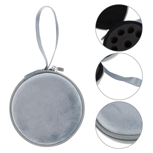 NULYLU 10-Slot Velvet Essential Oil Organizer Bag for 1-2ml Small Bottles, Portable Blue Perfume Bottle Case for Travel Toiletries and Aromatherapy Storage - Image 4