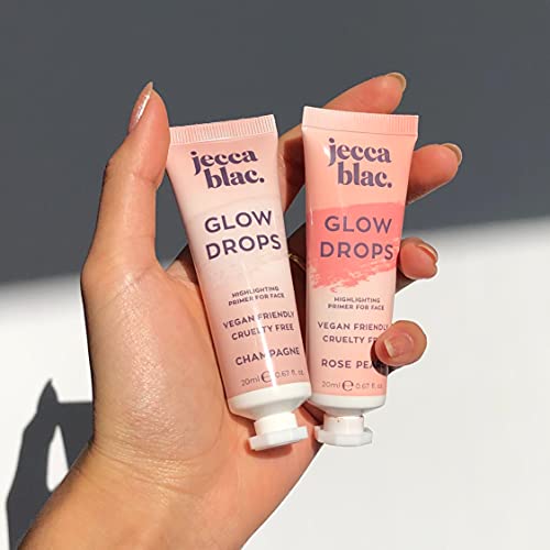 Jecca Blac Rose Pearl Glow Drops, Face Primer For Longlasting Base, Liquid Highlighter Makeup, Illuminates And Prepares Skin, Dewy Finish, Gender Neutral And Lgbtiqa+ Inclusive Make Up, 20Ml #TOP5