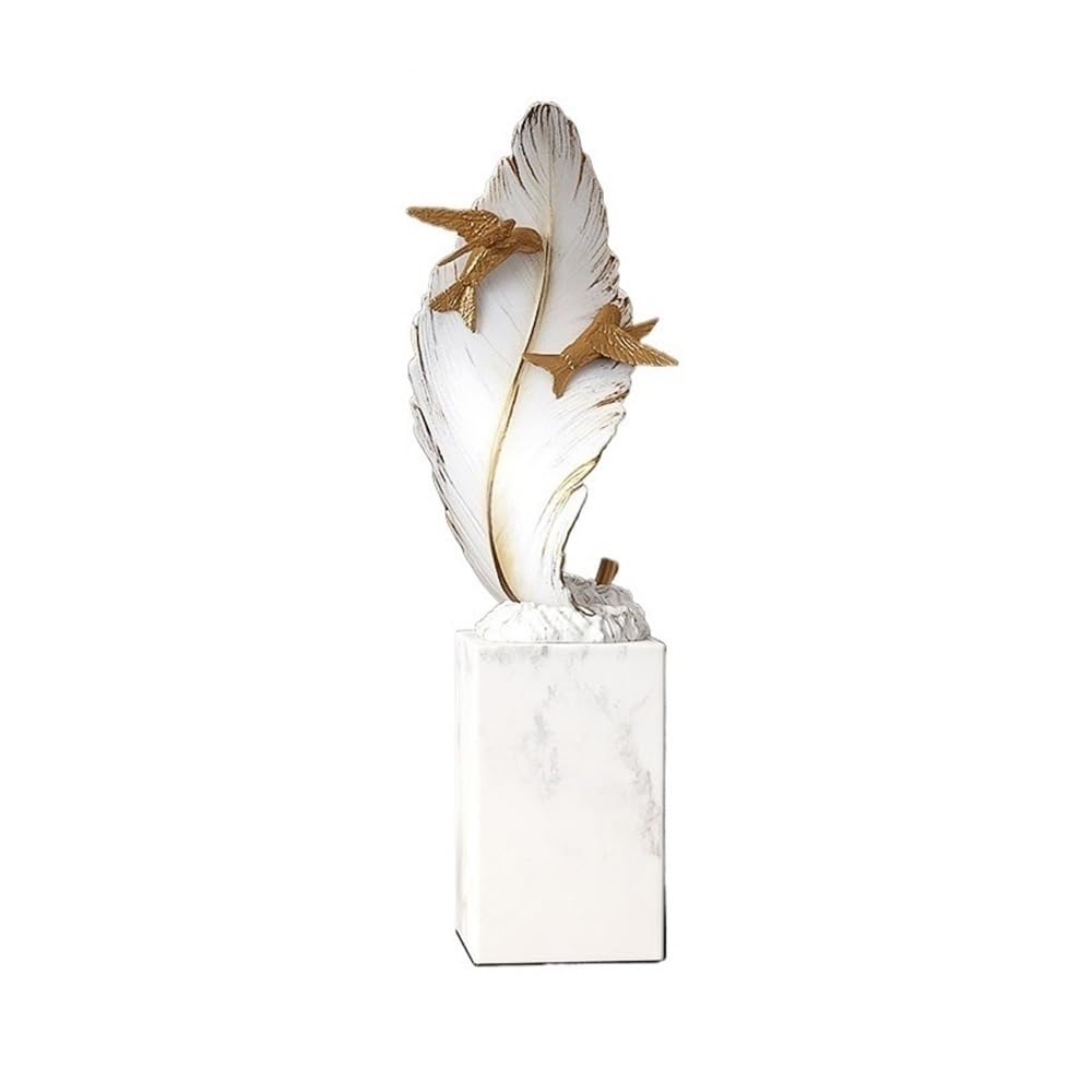 QINGGANG-0224 Desktop Decorations Light luxury resin art crafts modern elegant office bookshelf decoration ornaments,11 * 7.2 * 29cm