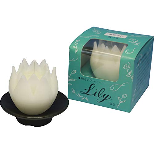 東海製蝋 ろうそく リリィ 器付 ホワイト 146-05