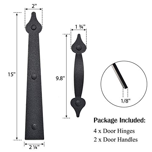 image for SANKINS Garage Door Magnetic Decorative Hardware Carriage Accents Faux