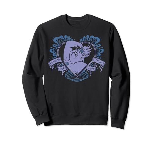 Sweat Ursula Disney Villains pour la Saint-Valentin | Pull col rond graphique noir