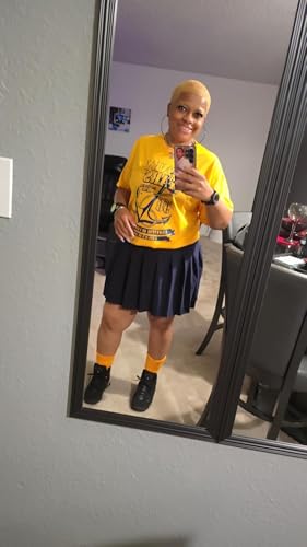 Girstunm Women's Pleated Skirt Mini Skater Basic Skirts High Waist School Girls Uniform Short Cheerleader Skirt3