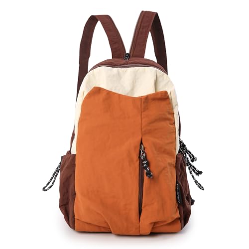 Ultralight Convertible Sling Backpack, 2-in-1 Daypack for Travel(Brown)
