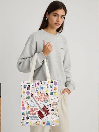 Bolso tote de lienzo con estampado de dibujos animados: Marceline, guitarra, anime, concierto, aventura, reina vampira (VampireQueenTS) miniatura 6